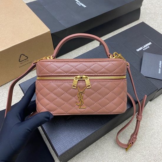 Yves Saint Laurent Quilted Lambskin Clutch Shoulder Bag 766731