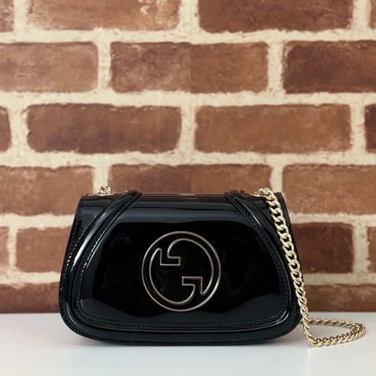 Gucci Black Patent Leather Shoulder Bag 815711