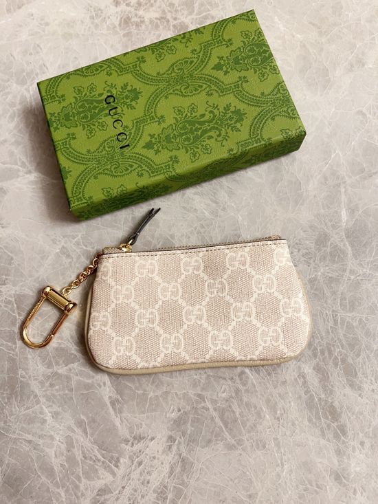 Gucci Leather PVC Coin Purse Lipstick Case 772321