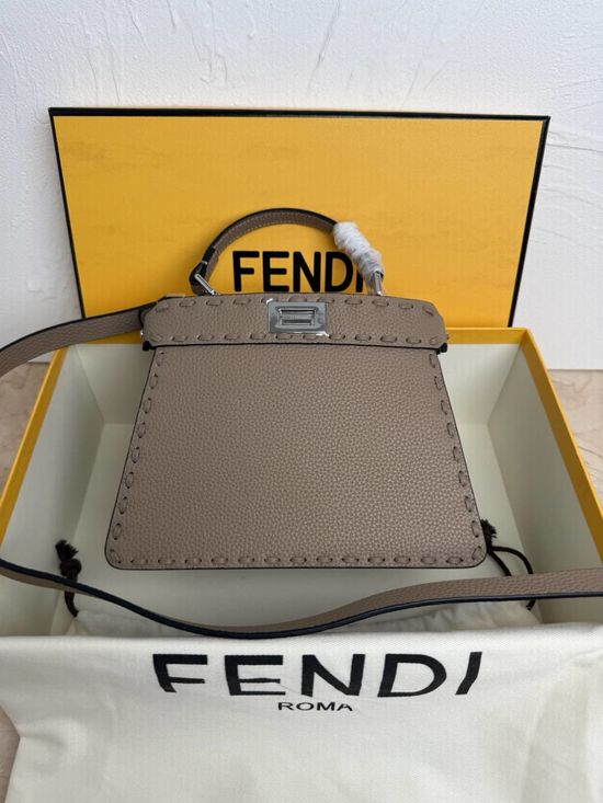 Fendi Peekaboo ISeeU Small Leather Handbag 8BN327