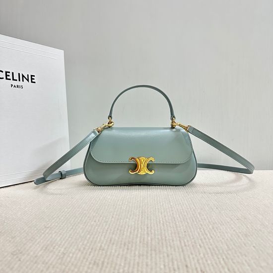 Celine TEEN LOLA Logo Printed Ice Blue Handbag 119533