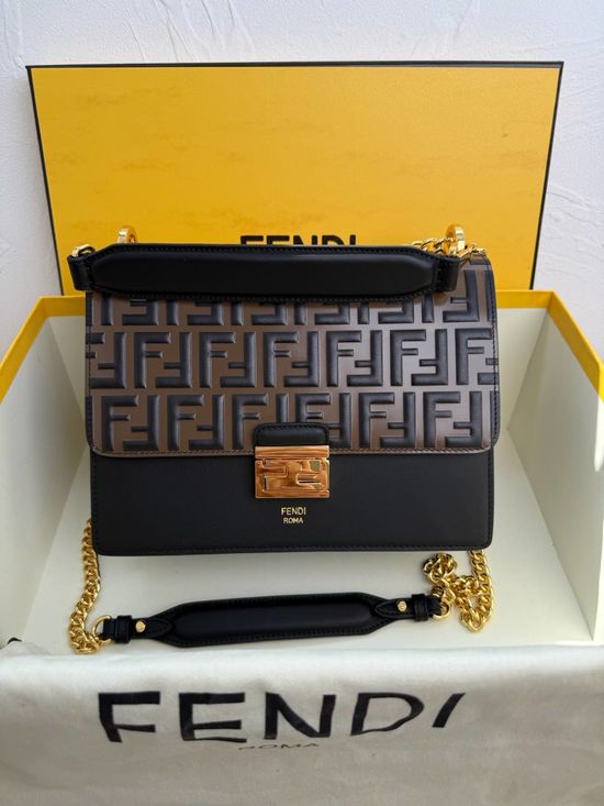 Fendi Kan U Handbag Embossed Design 232