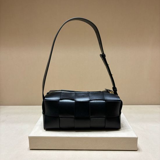 Bottega Veneta Brick Cassette Woven Lambskin Shoulder Bag 9305