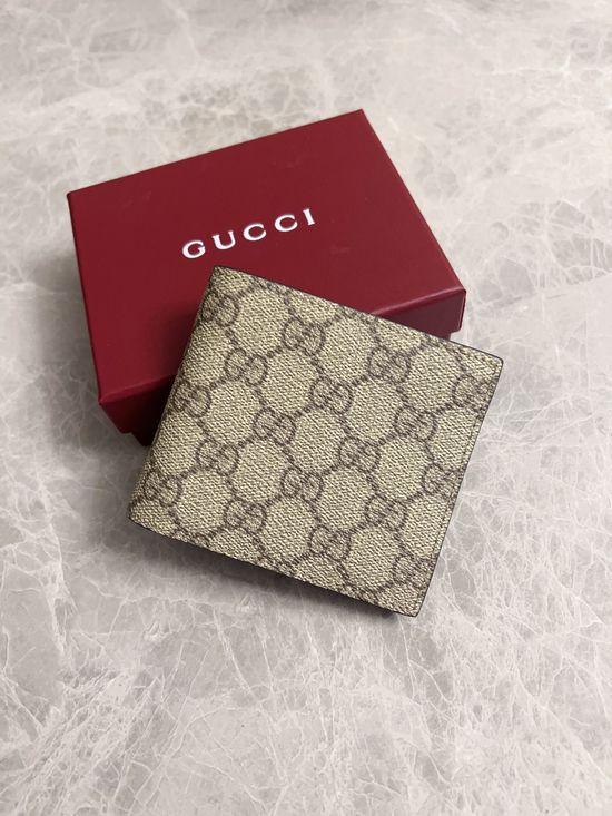 Gucci GG Emblem PVC Calfskin Card Holder Wallet 821200