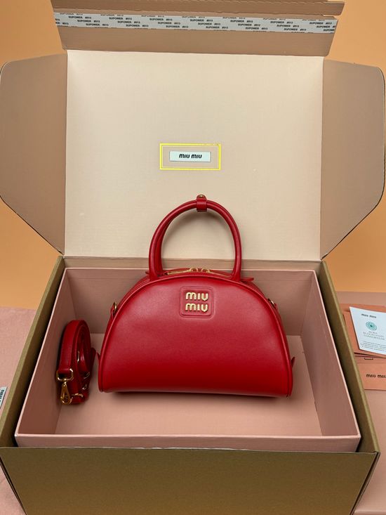 Miu Miu Leather Medium Handbag Crossbody Bag 5BB157
