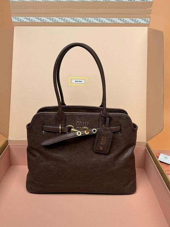 Miu Miu Adventure Nappa Leather Handbag 5BG291