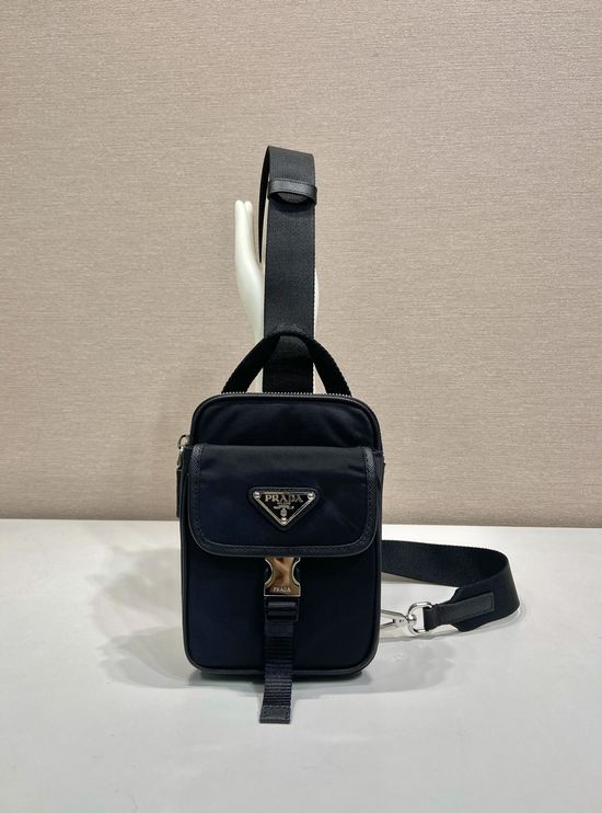 Prada Nylon Saffiano Leather Phone Chest Bag 2ZH194