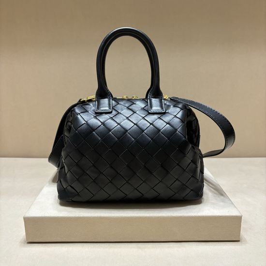 Bottega Veneta Intrecciato Woven Leather Bowling Bag 7460