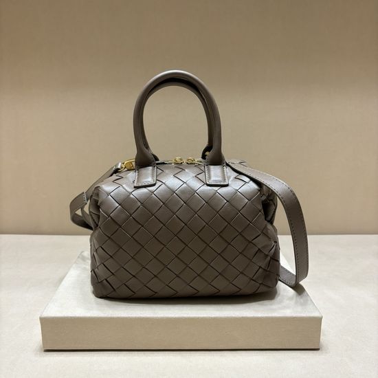 Bottega Veneta Intrecciato Woven Leather Bowling Bag 7460
