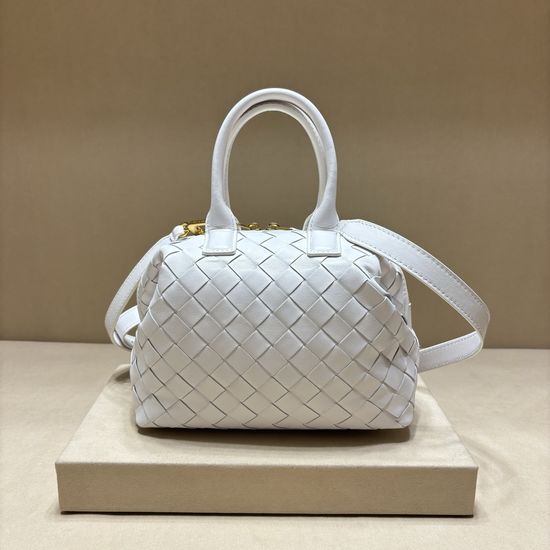 Bottega Veneta Intrecciato Woven Leather Bowling Bag 7460