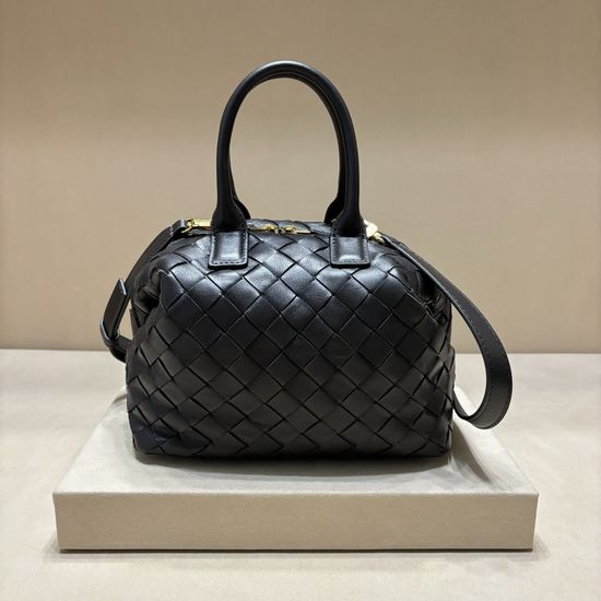 Bottega Veneta Intrecciato Woven Leather Bowling Bag 7460
