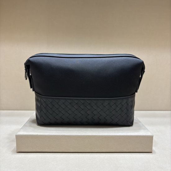 Bottega Veneta Woven Canvas Messenger Bag 1251