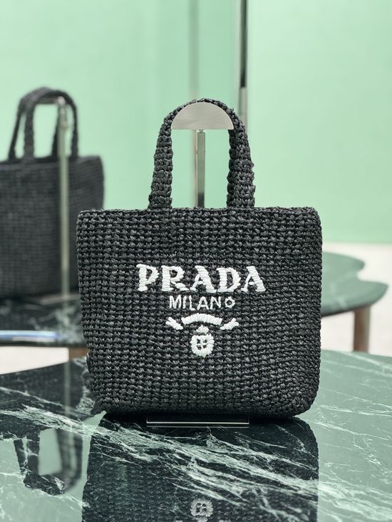 Prada Raffia Woven Small Tote Bag 1BG422