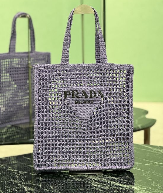 Prada Raffia Woven Tote Bag 1BG393