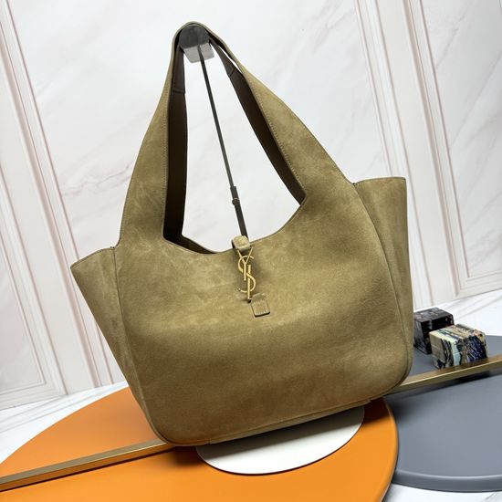 Yves Saint Laurent Bea Suede Shopping Hobo Bag 763435