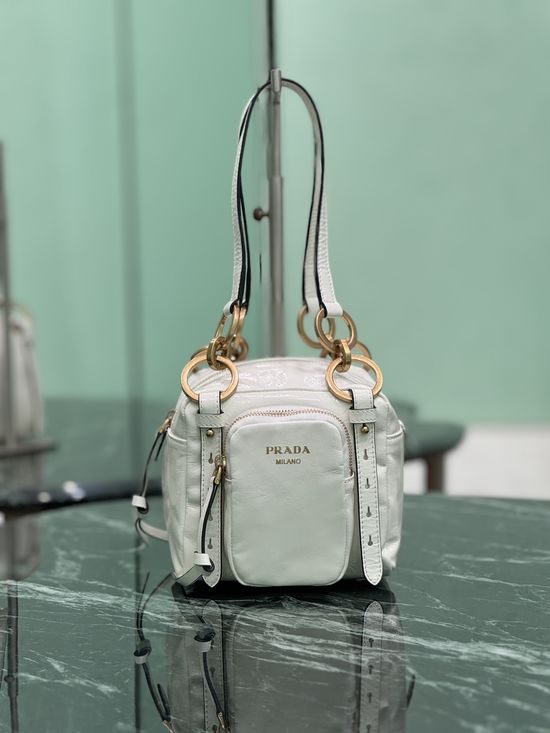 Prada Soft Lux Small Cubic Handbag 1BB137
