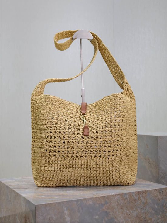 Yves Saint Laurent Raffia Woven Tote Bag 690941