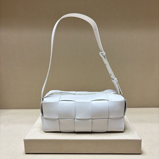 Bottega Veneta Brick Cassette Woven Lambskin Shoulder Bag 9305
