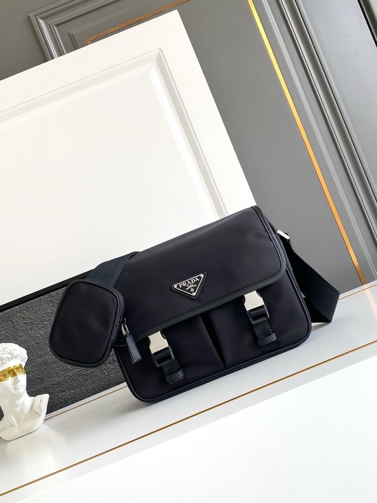 Prada Nylon Flap Messenger Bag 2VD769