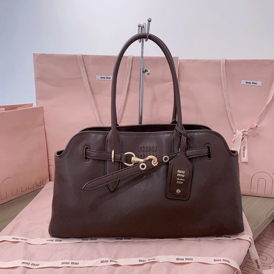 Miu Miu Aventure Nappa Leather Tote Bag 5BG310