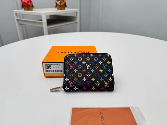 Louis Vuitton Zippy Coin Purse Black Canvas M13409