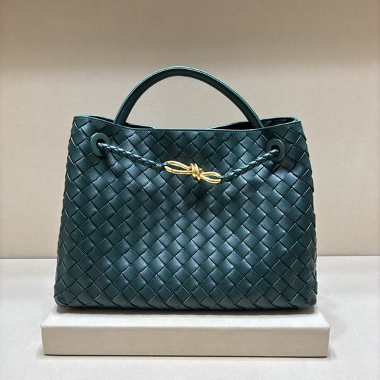 Bottega Veneta Andiamo Woven Lambskin Handbag 8463