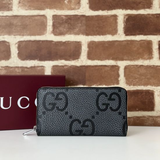Gucci Grey Litchi Embossed Bag with G 739484