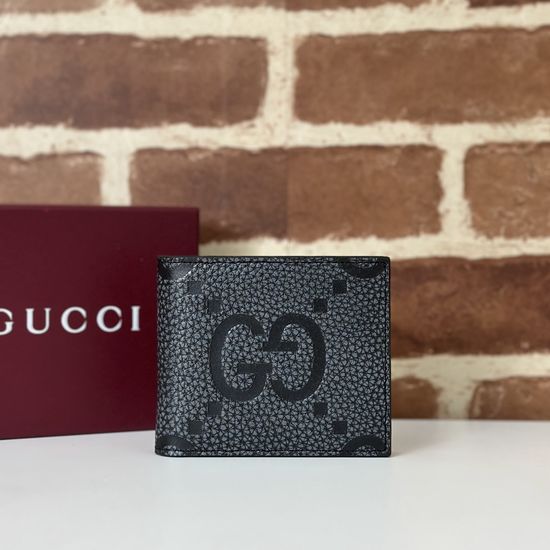 Gucci Grey Leather Embossed Coin Purse 739475