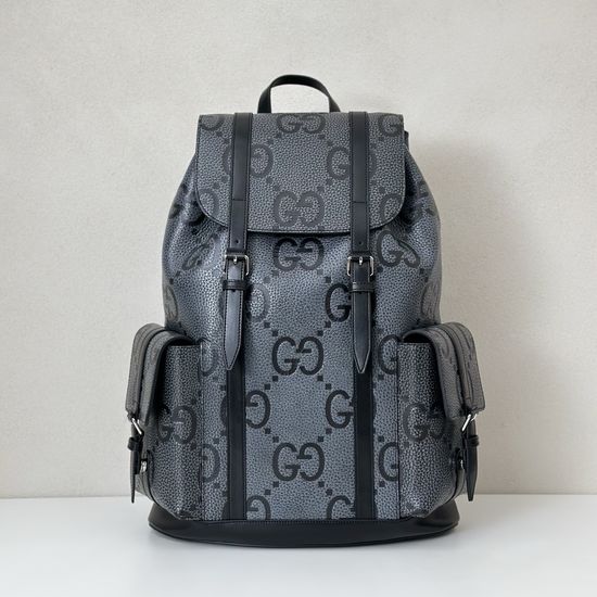 Gucci Textured Tote Gray Litchi 625770