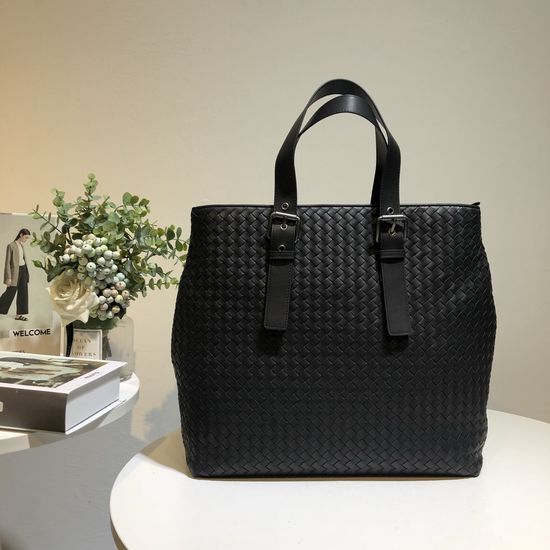 Bottega Veneta Woven Waxed Leather Briefcase 6479