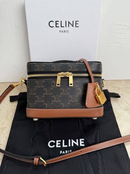 Celine Vanity Cosmetic Bag Elegant Classic 119463