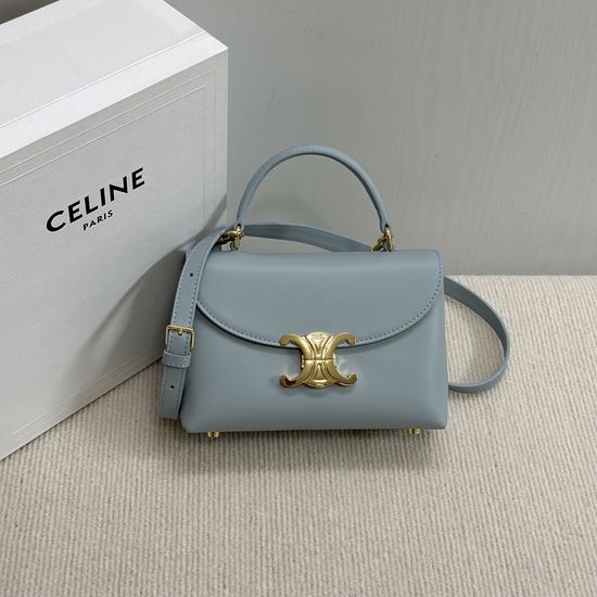Celine Triomphe Kelly Leather Top Handle Bag 118113