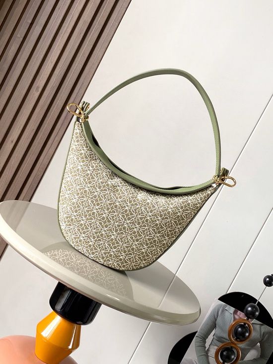 Loewe Luna Hobo Handbag Jacquard Leather 9072