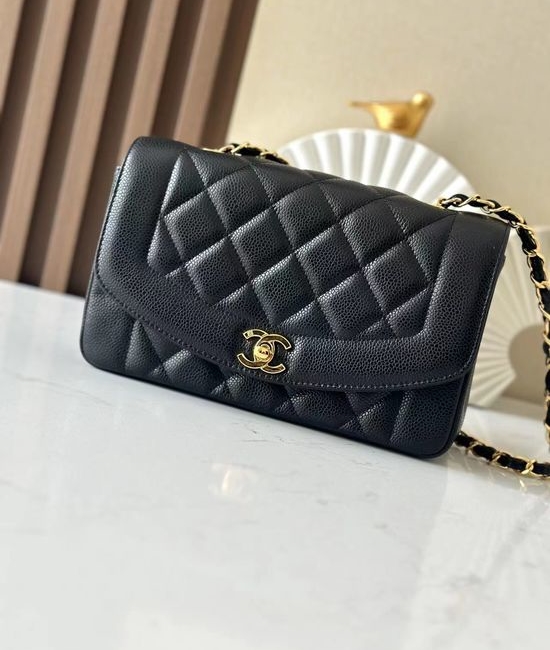 Chanel Vintage CF Chain Bag Black Ball Grain A2221