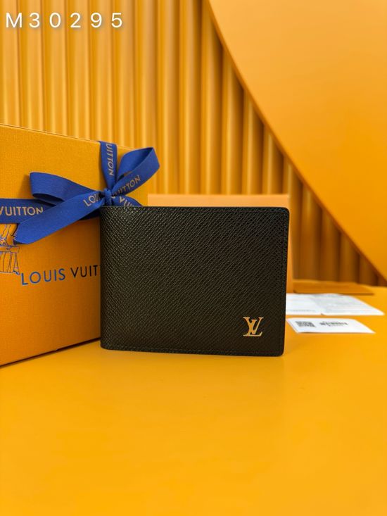 Louis Vuitton Dual-Color Embossed Taiga Leather Wallet M30295