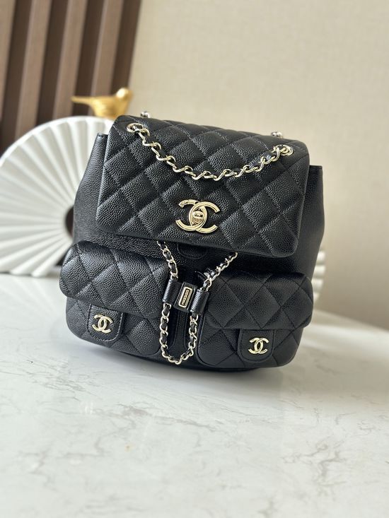 Chanel Quilted Caviar Leather Backpack 3787