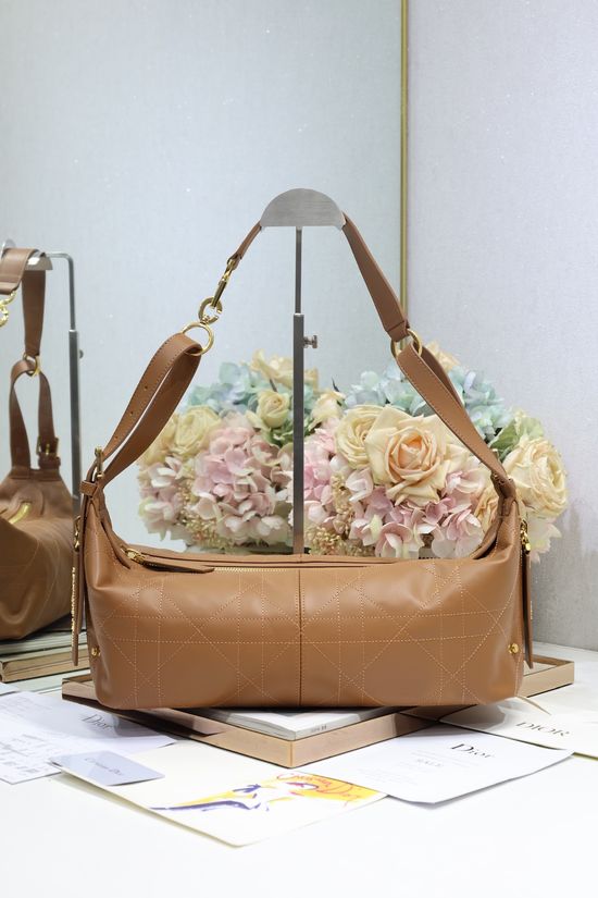 Christian Dior D-Journey Caramel Medium Handbag 2417