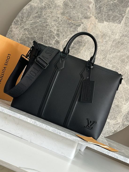 Louis Vuitton Lock It Tote Grained Leather Bag M59158