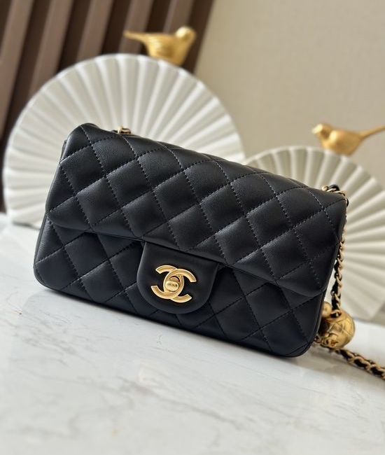 Chanel CF Mini Flap Bag with Adjustable Gold Ball Chain 1787