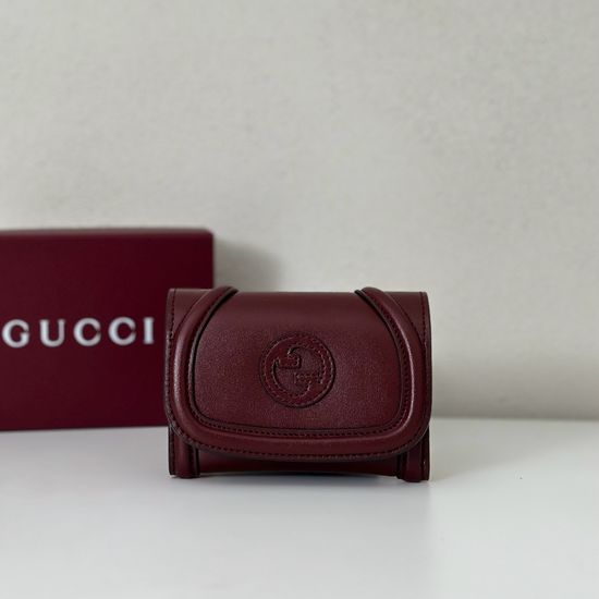 Gucci Burgundy Leather Mini Crossbody Bag 818811