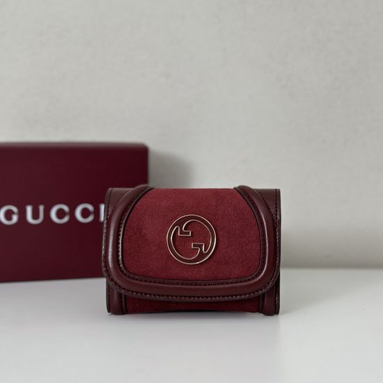 Gucci Burgundy Frosted Wallet 818795