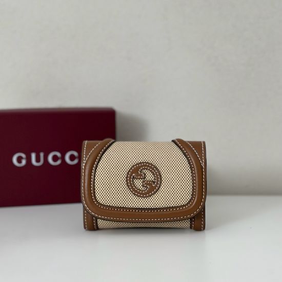 Gucci Original Leather Bag Canvas Brown 818811