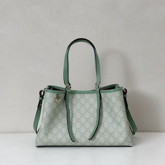 Gucci Tote Bag Green Coated 815214