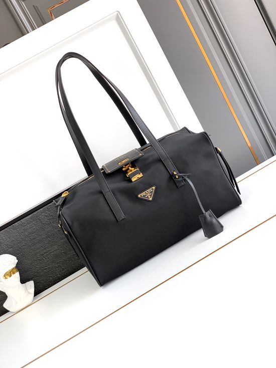 Prada Large Recycled Nylon Handbag 1BB135