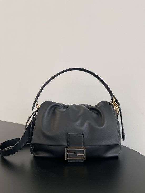 Fendi Mamma Baguette Lambskin Bag 8835 Black