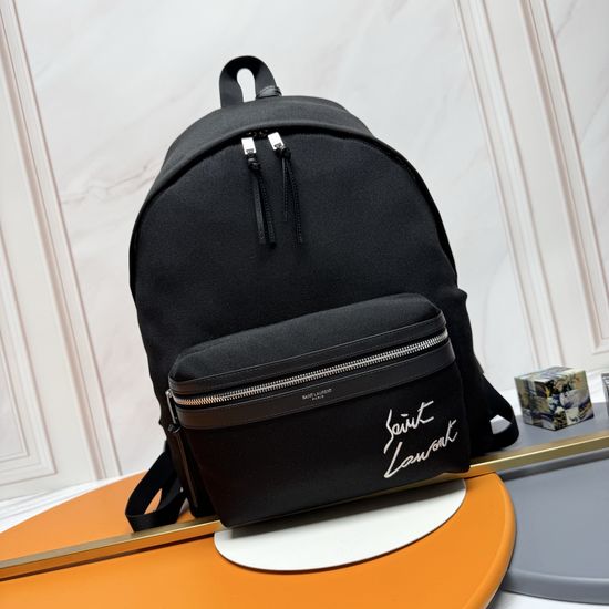 Yves Saint Laurent Embroidered Letter Backpack 326865