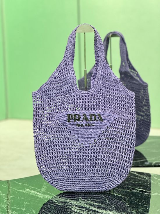 Prada Raffia Woven Tote Bag 1BG424