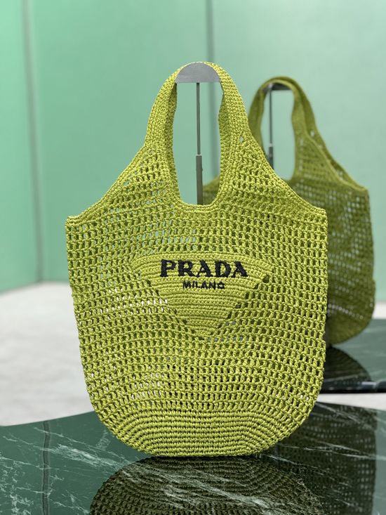 Prada Raffia Woven Tote Bag 1BG424