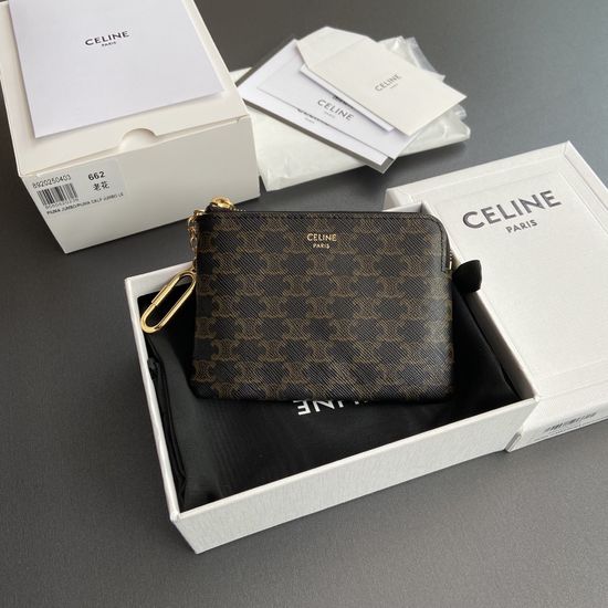 Celine TRIOMPHE Printed Card Holder 10C662BTA
