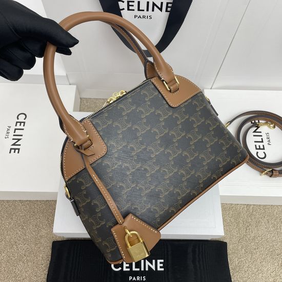 Celine Signature Printed Shell Bag 121082